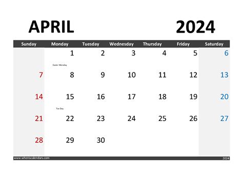 April Calendar 2024 Blank Monthly Calendar