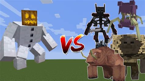 Mutant Snow Golem Vs Mutant More In Minecraft Youtube