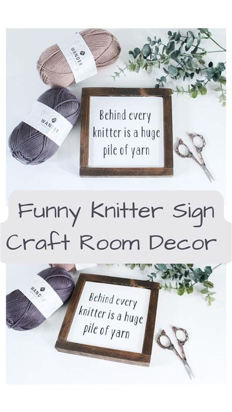 Funny Knitting Sign Craft Room Knitter T In 2022 Craft Room