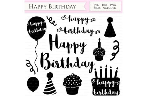 Happy Birthday Card Svg Files For Silhouette And Cric