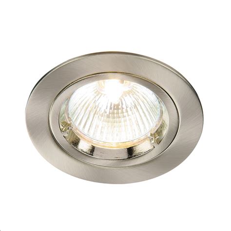Satin Nickel Recessed Fixed Spotlight - Lightbox