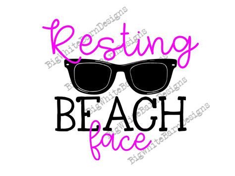 Resting Beach Face Svg Summer Shirt Graphic Rbf Svg Etsy My XXX Hot Girl