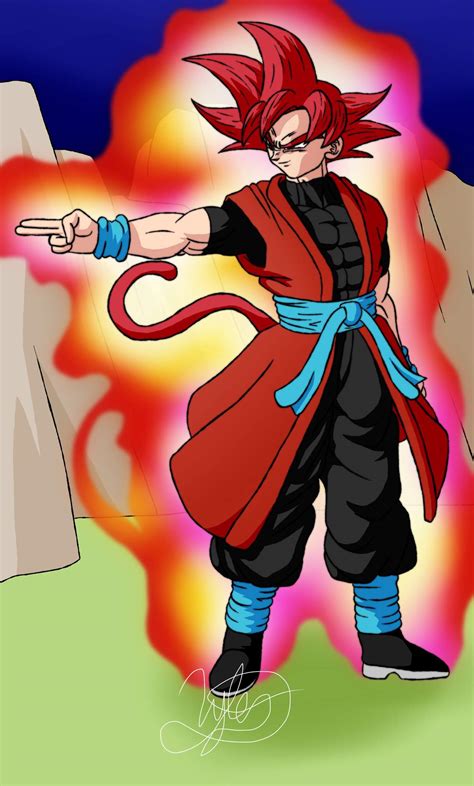 Xeno Super Saiyan God Goku Drawing Dragonballz Amino