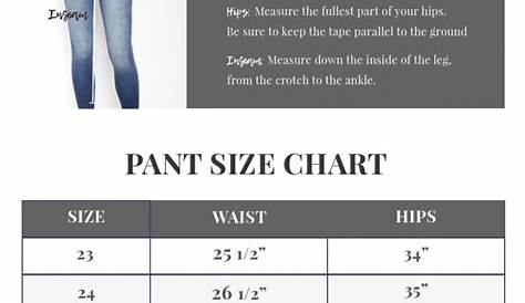 Find the Right Pants with Pant Size Conversion Chart – Fashion Digger