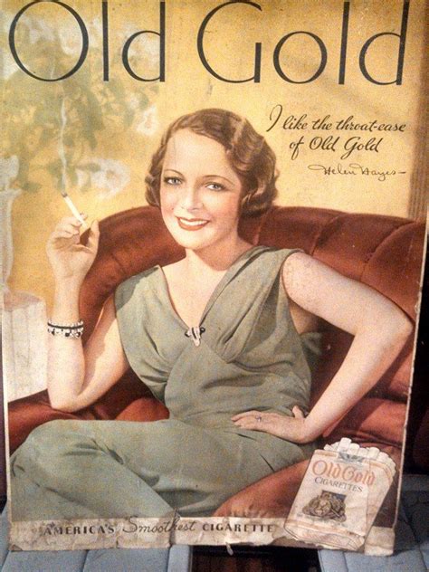 Helen Hayes Old Gold Cigs Posterad Apprx 42h X 30w Helen Hayes