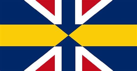 Heraldically Correct Version Of Sweden Norway Union Jack Oc Vexillology