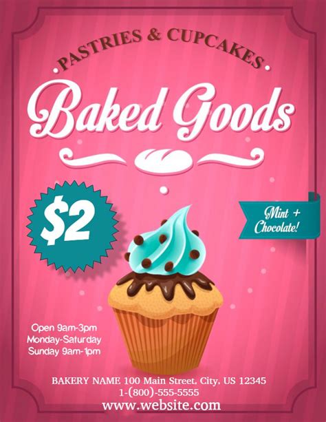 Bakery Sale Advertisement Flyer Template Printable Bake Sale Flyer