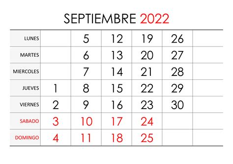 Calendario Septiembre 2022 Calendariossu