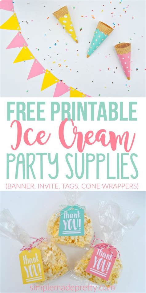 Free Ice Cream Birthday Printables
