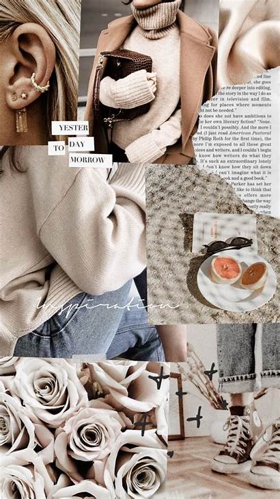 Aesthetic Collage Beige Cream Instagram Brown Wallpapers