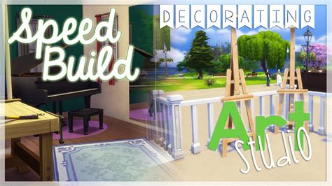 Sims 4 Speed Build Art Studio Part 2 Youtube