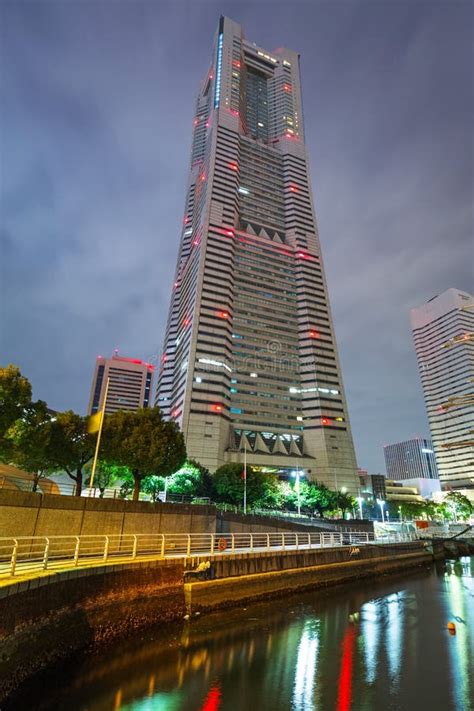 Landmark Tower Skyscraper In Yokohama At Night Japan Editorial Stock