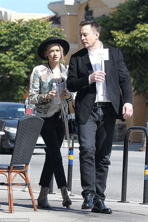 Amber Heard Enjoys A Lunch Date With Boyfriend Elon Musk In LA