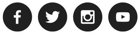 Black And White Transparent Facebook Instagram Twitter Logo Images