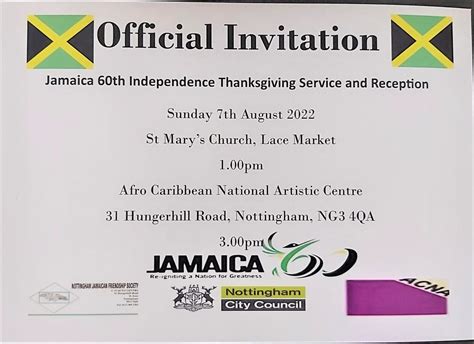 Jamaica 60th Celebrations Nottingham 7th August Jamaican Diaspora Uk