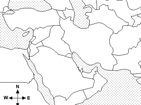 Quiz Middle East Map Blank