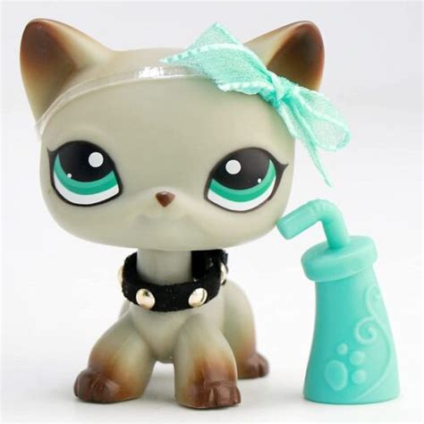Pet Shop Lps Cat 391 Lps Pet Kitten Gray Body Blue Eyes With Lps