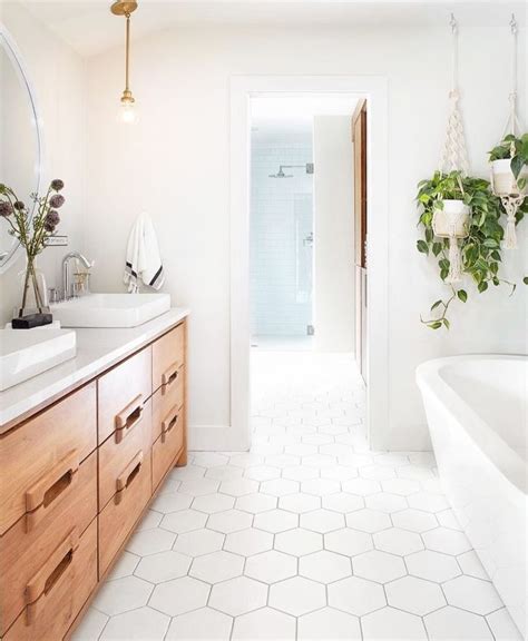 White Hexagon Tile Bathroom Floor Flooring Site