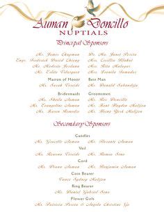 Wedding invitation sample sponsors feat sponsorship letter. Wedding List on Bridal Entourage List | invitation ideas ...