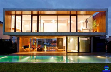 gambar desain rumah mewah minimalis full kaca    cari
