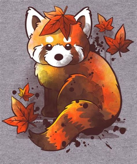 Please Follow Iloveredpandas Red Panda Red Leaves By Nemi Redpanda