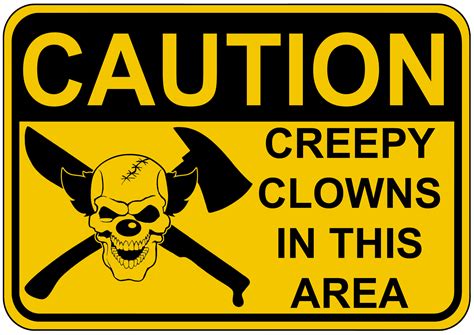 Caution Creepy Clown Sign By Topher147 On Deviantart