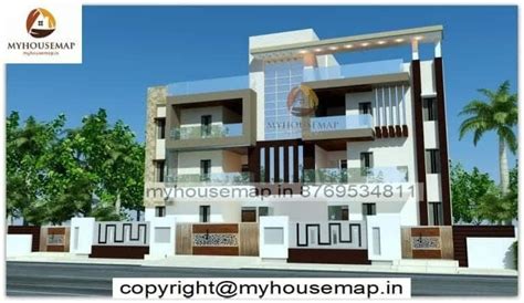 Home Front Boundary Wall Design With Car Parking And Cream Color Tiles