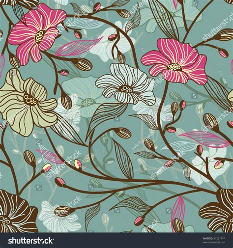 Seamless Vector Floral Texture 81257647 Shutterstock