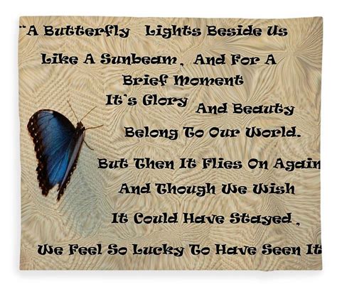 Butterfly Poem Fleece Blanket By Aimee L Maher Alm Gallery Butterfly