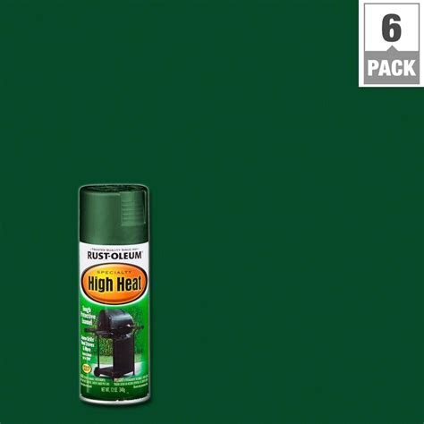 Rust Oleum Specialty 12 Oz High Heat Satin Green Spray Paint 6 Pack