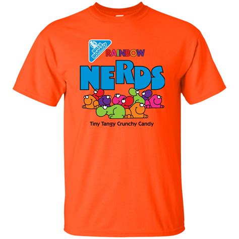 Nerd Nerds Candy Willy Wonka Gildan Ultra Cotton T Shirt Orange T Shirts Tank Tops