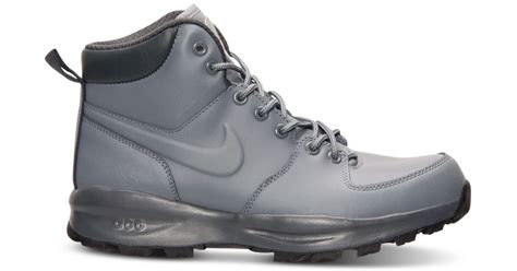 Lyst Nike Mens Manoa Leather Boots From Finish Line In Gray For Men