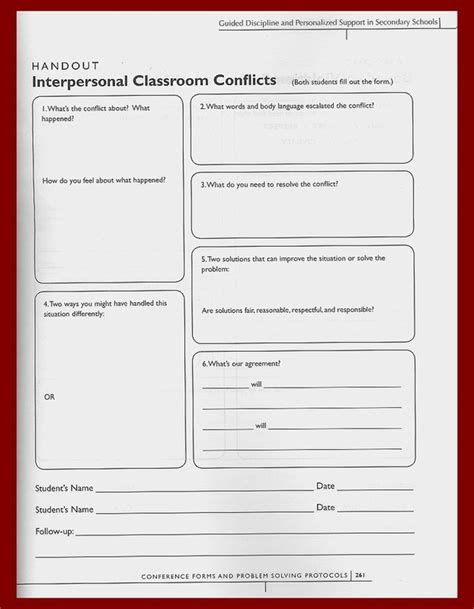 Worksheets Building Relationships In Secondary