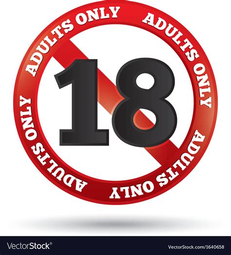 Adults Only Content Sign Age Limit Icon Royalty Free Vector