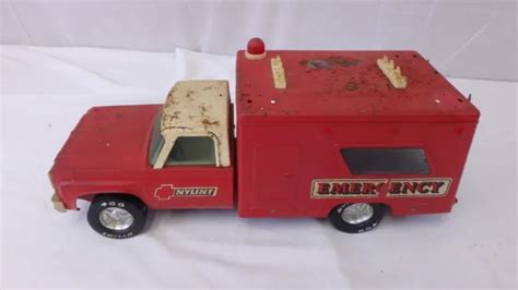 Vintage Nylint Emergency Fire Ambulance Truck Chevy Cab Red Picclick