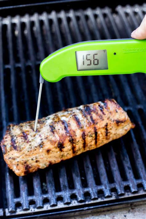 The national pork board recommends cooking pork chops, roasts, and tenderloin to an internal temperature between 145° f. Juicy Grilled Pork Tenderloin Recipe - Plating Pixels