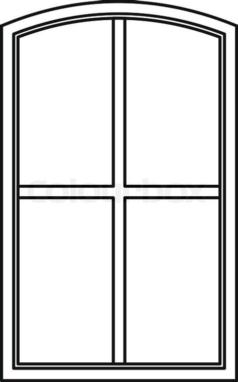 Wooden Window Icon Outline Stock Vector Colourbox