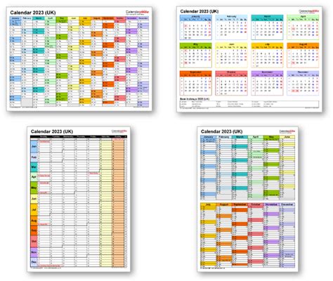 Calendar 2023 Uk With Bank Holidays And Excelpdfword Templates