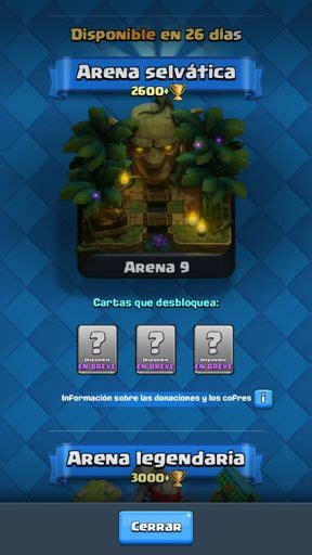 A Llegado Una Nueva Arena Arena Selvatica Y Con Cartas Nuevas Clash