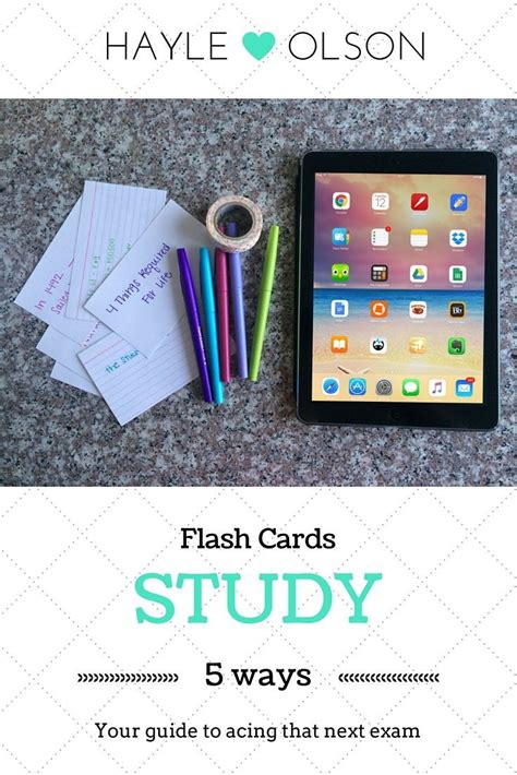 5 Ways To Study Flash Cards Hayle Santella Study Flashcards