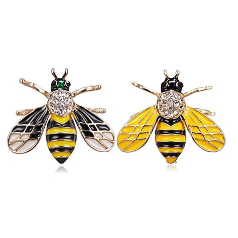 Rinhoo Enamel Bee Brooches Unisex Insect Brooch Pin Women And Men