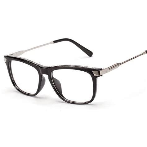 Jie B 2016 New Plastic Metal Temple Women Men Glasses Eyeglasses Oculos Retro Glasses Myopia