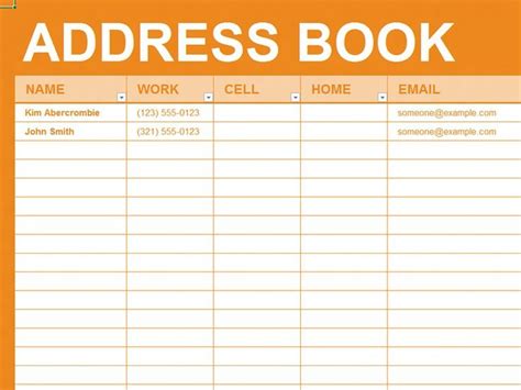 Free Printable Address Book Page Templates