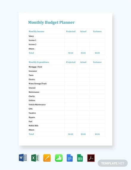 Free 33 Budget Templates In Ms Word Pdf Excel