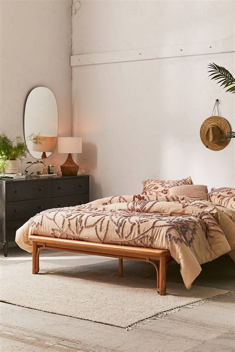 Hillsdale furniture melanie wood and caneheadboard without frame, french gray. Wren Rattan Bed in 2020 | Rattan bed, Modern bed, Bed ...