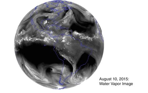 4 Water Vapor Image Image Of The Earth On August 10 2015 From A