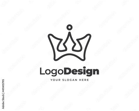 Cool King Crown Logo Vector W Letter Crown Monogram Logo Design Stock