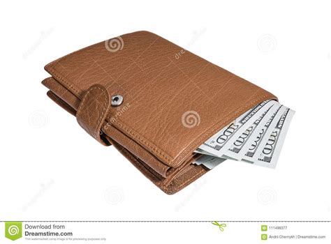 Leather Wallet With Hundred Dollar Banknotes Stock Image Image Of