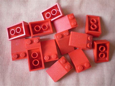 Lego Slope 3x2 Red Lot 14 Slant Roof Pieces