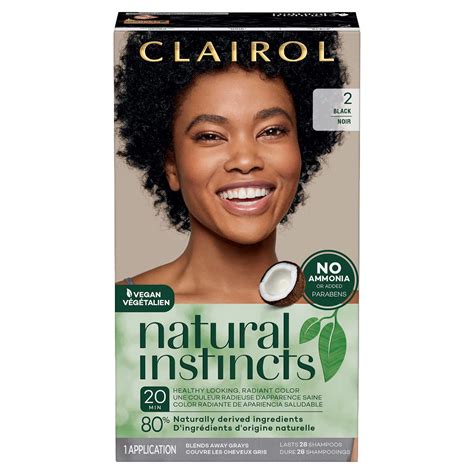 Clairol Natural Instincts Semi Permanent Hair Dye 2 Black Hair Color